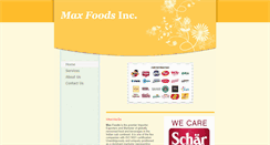 Desktop Screenshot of maxfoods.in